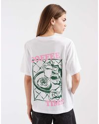JJXX - T-shirt With Coffee Back Print - Lyst