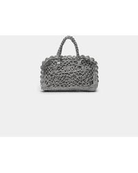 Stradivarius - Metallic Yarn Crochet Tote Bag - Lyst