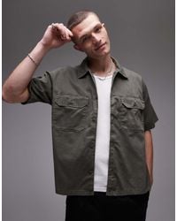 Dickies - Camisa Verde De Estilo Worker Y Corte Cuadrado Unionville De - Lyst
