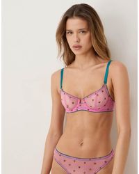 Dora Larsen - Elfie Tulle Heart Embroidered Underwired Bra - Lyst