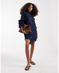 ASOS - Boxy Long Sleeve Shirt Dress - Lyst