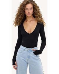 Loavies - Feather Light V-Neck Bodysuit - Lyst