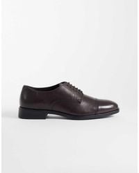 ASOS - Lace Up Derby Shoes With Toe Cap - Lyst
