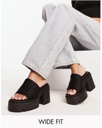 Public Desire - Sabeena Chunky Heeled Mules - Lyst