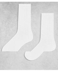 Monki - 2 Pack Pointelle Ankle Socks - Lyst