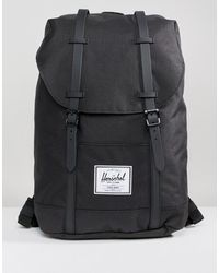 Herschel Supply Co. – Retreat – er Rucksack mit gummierten Trägern - Schwarz