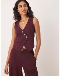 ASOS - Jersey Twill Asymmetric Vest Top - Lyst
