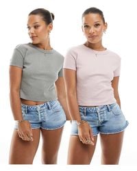 Pull&Bear - 2 Pack Baby Tee - Lyst