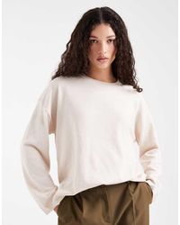 ONLY - Round Neck Boxy Knitted Top - Lyst
