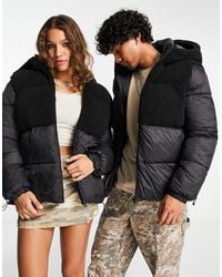 Reclaimed (vintage) - Unisex Puffer With Borg Mix - Lyst