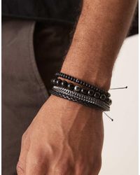 ASOS - Set Van 4 Schakel- En Kralenarmbanden - Lyst