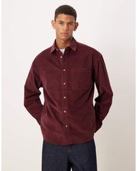 ASOS - Camisa Extragrande De Estilo Años 90 De Pana De -Rojo - Lyst