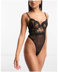 Bluebella - Cassandra Floral Lace Detail Bodysuit - Lyst