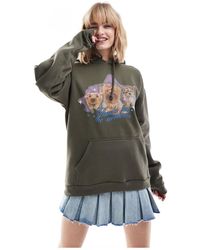 Minga - London Oversized Hoodie With Cute Dogs Graphic - Lyst