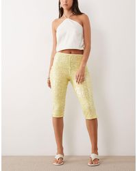 ASOS - Sequined Capri Pants - Lyst
