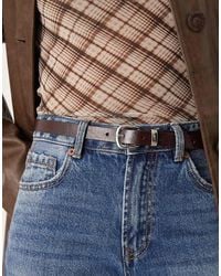 Gina Tricot - Patent Belt With Silver Buckle - Lyst