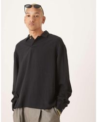 ASOS - Oversized Rechte Overhemd Van Linnenmix Zonder Sluiting - Lyst