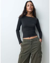 JJXX - Long Sleeve Off Shoulder Asymmetric Top - Lyst
