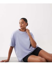 4505 - Curve Icon Oversized T-Shirt Van Zwaar Katoen Met Sneldrogende Afwerking - Lyst