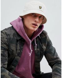 lyle and scott bucket hat pink