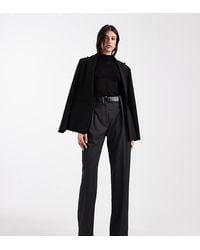 ASOS - Tall Tailored High Waist Belted Straight Leg Trousers - Lyst
