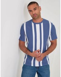 Threadbare - Relaxed Fit Verical Stripe Cotton T-Shirt - Lyst