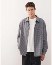 Collusion - Camicia A Maniche Lunghe Oversize A Quadri - Lyst