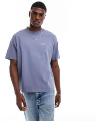 Abercrombie & Fitch - Camiseta extragrande con logo pequeño pulido - Lyst