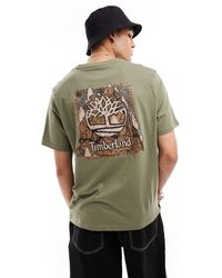 Timberland - Camo Tree Back Print Logo Oversized T-shirt - Lyst
