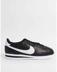 mens black nike cortez trainers