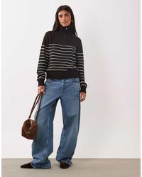 Mango - Quarter Zip Jumper - Lyst