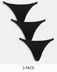 ASOS - Set Van 3 Katoenen Tanga-Strings - Lyst