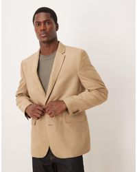 ASOS - Blazer classique en imitation daim - camel - Lyst