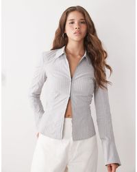 Weekday - Zip Through Shirt With Flare Sleeve Detail - Lyst