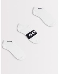BOSS - Boss Bodywear 3-pack Logo Ankle Socks - Lyst