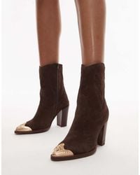 Bronx - New-americana Heeled Western Ankle Boots - Lyst