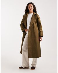 ASOS - Waterafstotende Trenchcoat Met Lange Pasvorm - Lyst