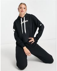 Nike Basketball - Sudadera corta negra con capucha y diseños - Lyst