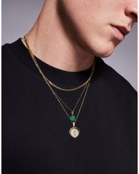 ASOS - – e halsketten im 3er-pack aus wasserfestem edelstahl mit anhängern - Lyst