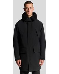 Lyle & Scott - Heavyweight Faux Shearling Collar Parka - Lyst