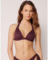 Calzedonia - Precious Jacquard Halterneck Bikini Topin - Lyst