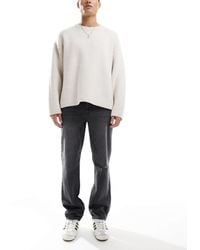 ASOS - Vaqueros De Corte Recto Con Lavado Y Diseño Rasgado De - Lyst