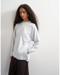 TOPSHOP - Long Sleeve Split Side Cinched Tee - Lyst