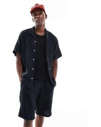 Jack & Jones - Set Testurizzato Con Camicia Con Colletto A Rever E Pantaloncini - Lyst
