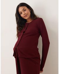 ASOS - Asos Design Maternity Lounge Mix & Match Rib Cardigan - Lyst