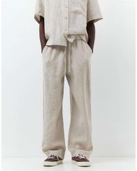 Pull&Bear - Broek Van 100% Linnen - Lyst