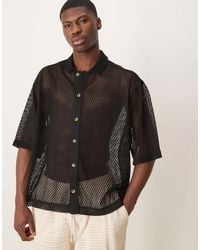 ASOS - – kastiges oversize-hemd aus netzstoff - Lyst
