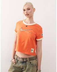 Nike - Club Moto Cropped T-shirt - Lyst