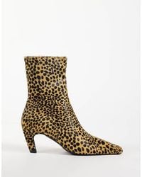 ASOS - Rumi Square Toe Heeled Ankle Boots - Lyst