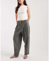 ASOS - Tailored Textured Baggy Tapered Trousers - Lyst